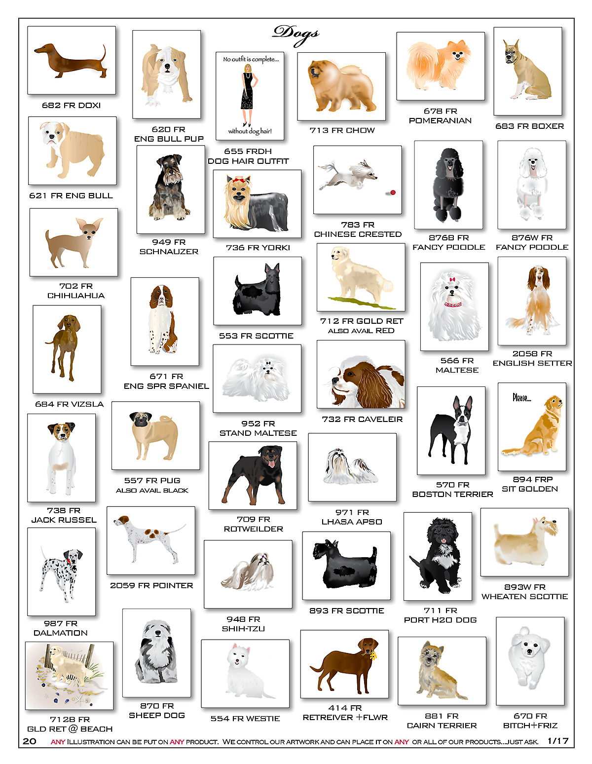 DOGS, Poodle, Golden Retriever and pug