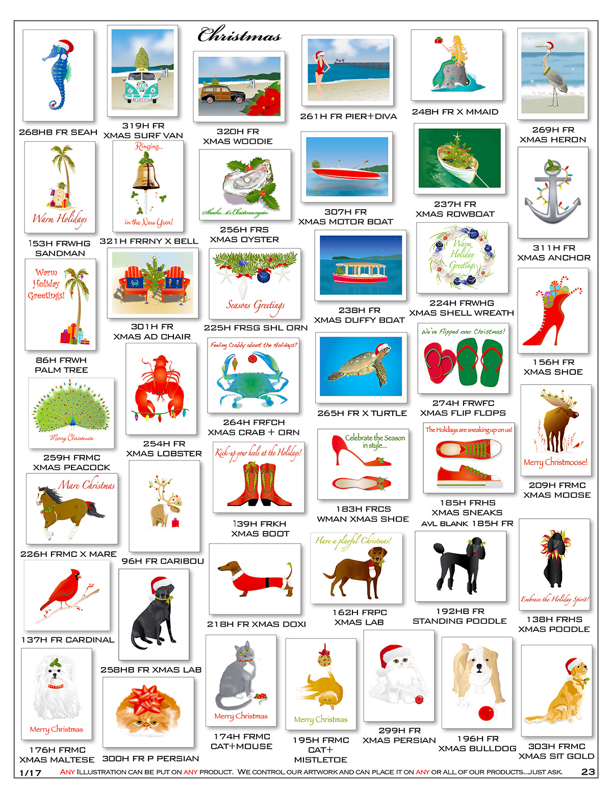 Handmade Christmas note cards, Christmas Cards made in America