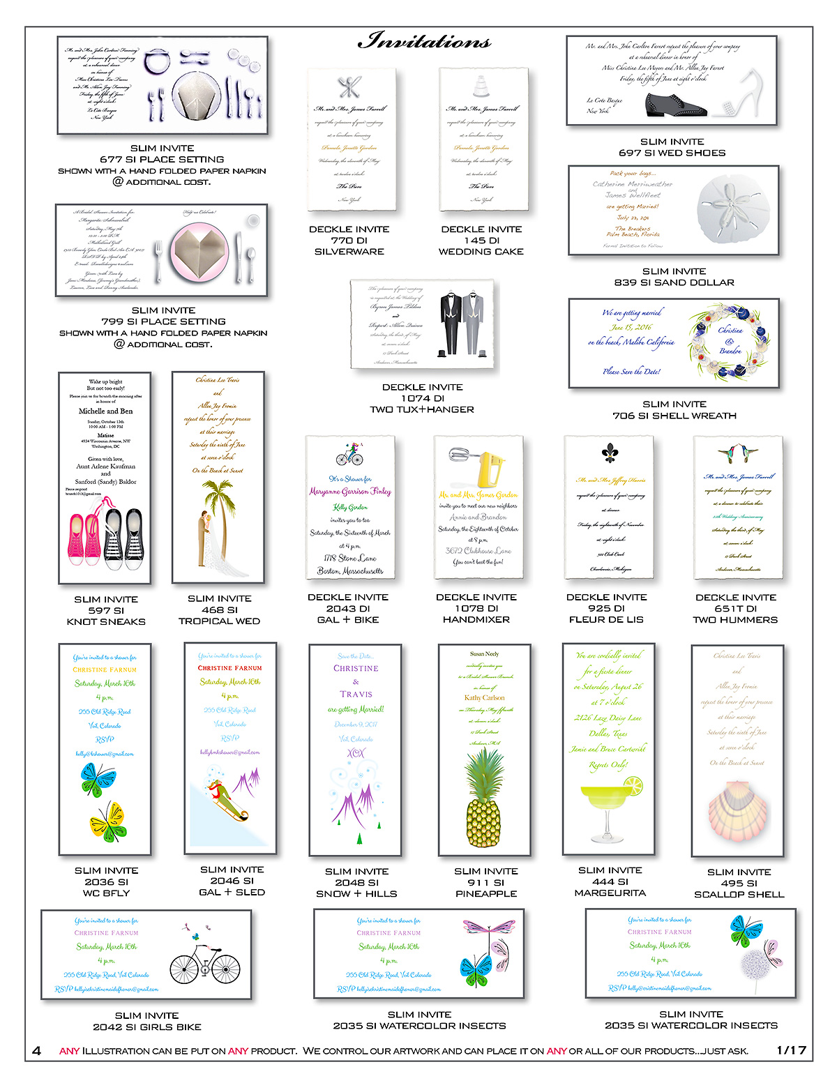 handmade invitations, Made in america invitations