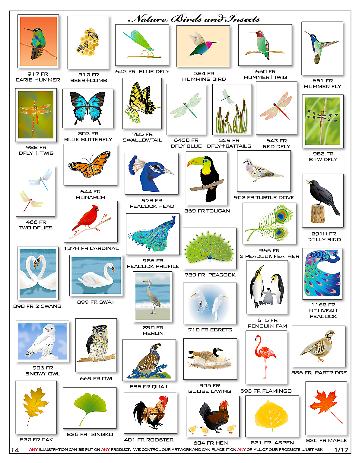 Handmade animal, bird and flower cards and notecards.